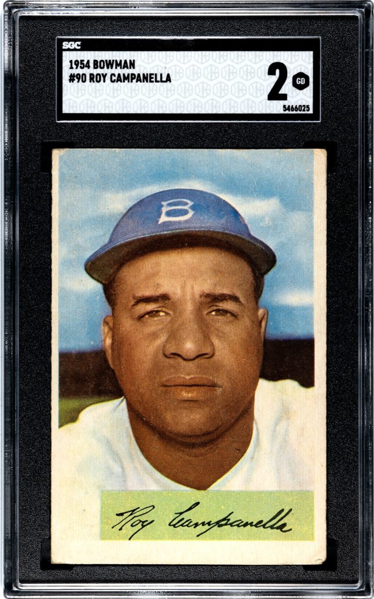 Roy Campanella 1954 Bowman Baseball Card #90- SGC Graded 2 Good