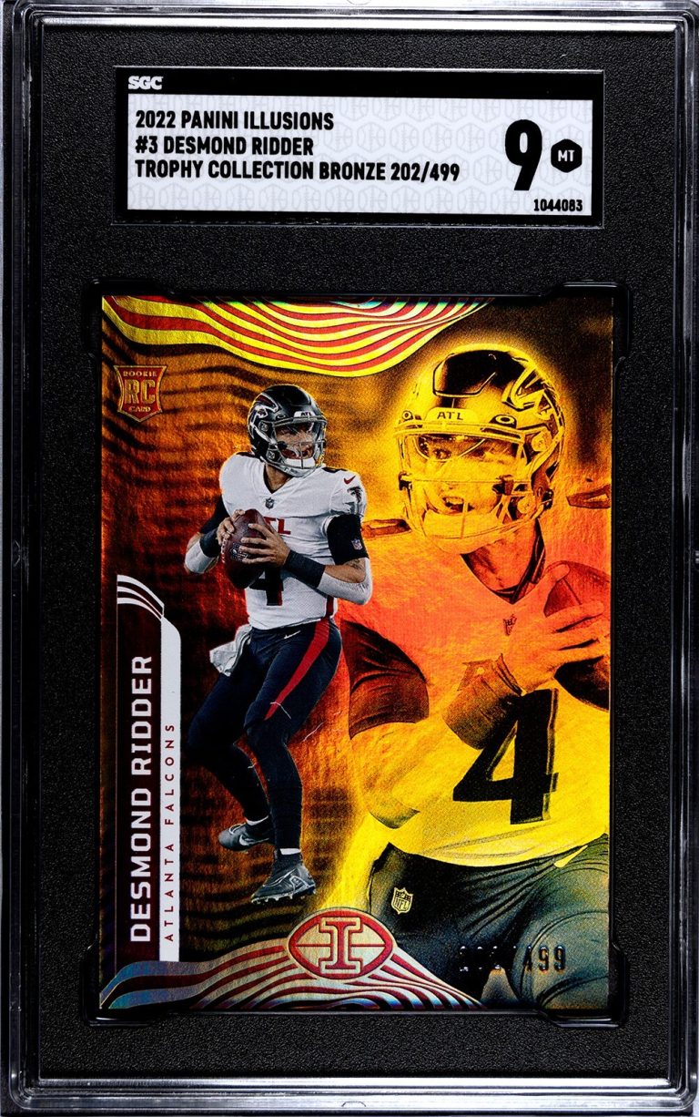 Desmond Ridder 2022 Panini Illusions Bronze Rookie Card #3-/499- SGC Graded 9 MT