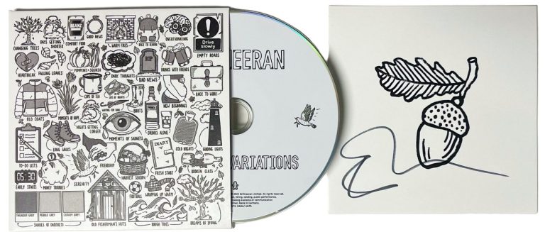 Ed Sheeran signed 2023 Autumn Variations Art Card/Booklet/CD- COA