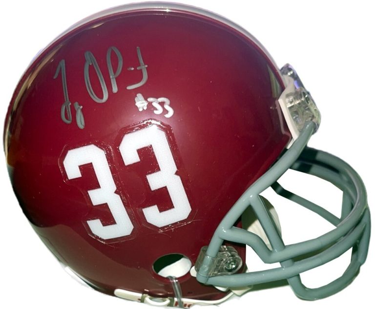 Tre DePriest signed Alabama Crimson Tide Riddell NCAA #33 Mini Helmet- COA