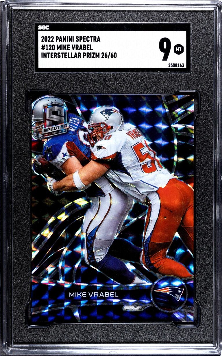 Mike Vrabel 2022 Panini Spectra Interstellar Prizm Card #120- SGC Graded 9 Mint