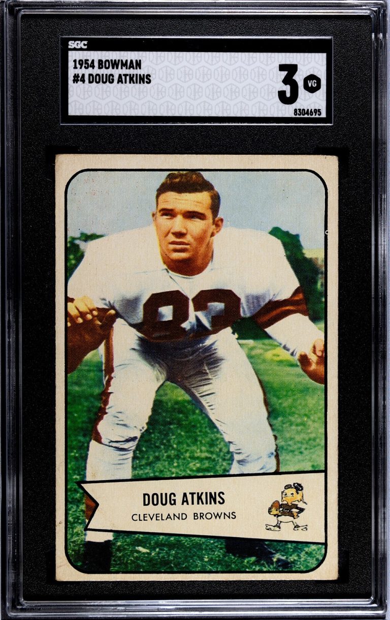 Doug Atkins 1954 Bowman Rookie Card (RC) #4- SGC Graded 3 VG