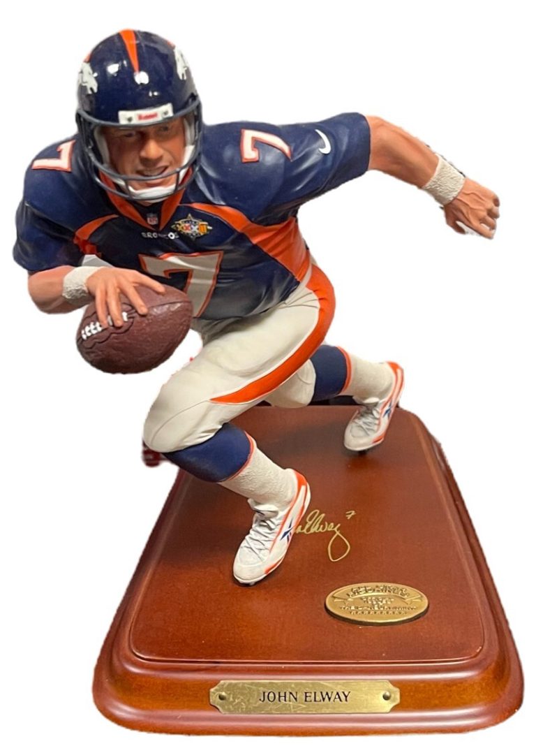 John Elway Denver Broncos All Star Football Figurine/Statue 8.5” - Danbury Mint