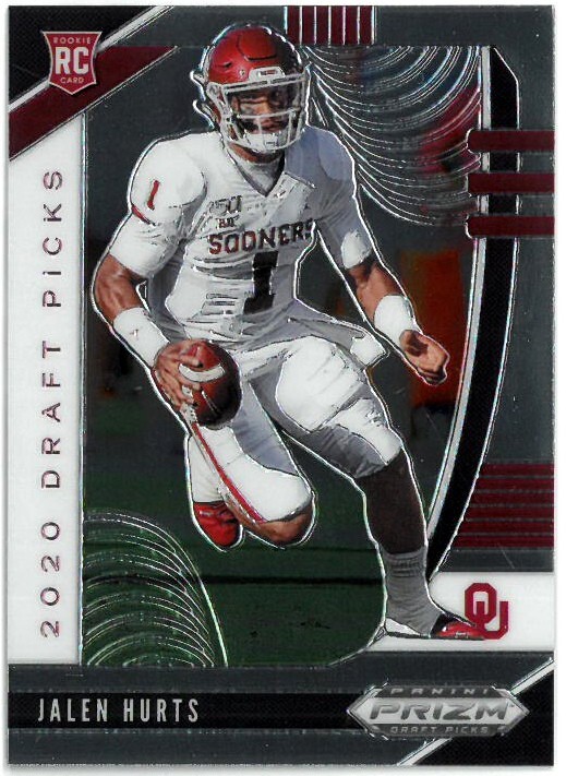 Jalen Hurts 2020 Panini Prizm Draft Picks Rookie Card (RC) #129 -Oklahoma/Eagles