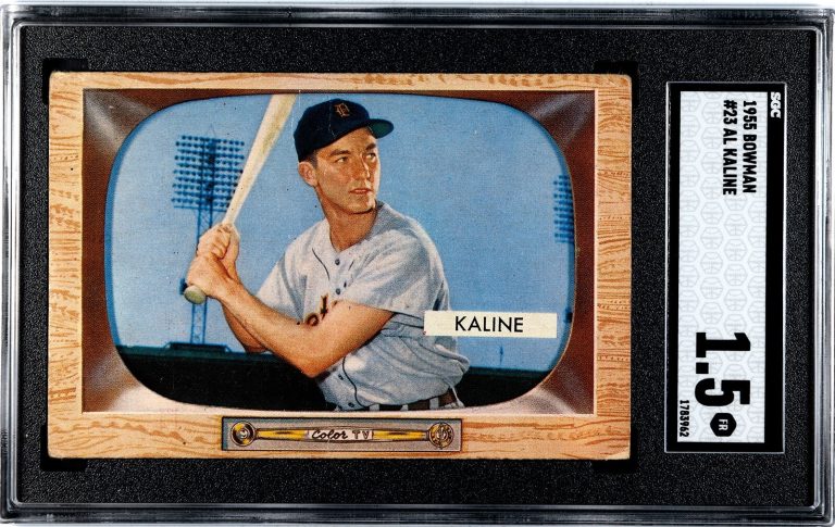 Al Kaline 1955 Bowman Baseball Card #23- SGC Graded 1.5 Fair (Detroit Tigers)