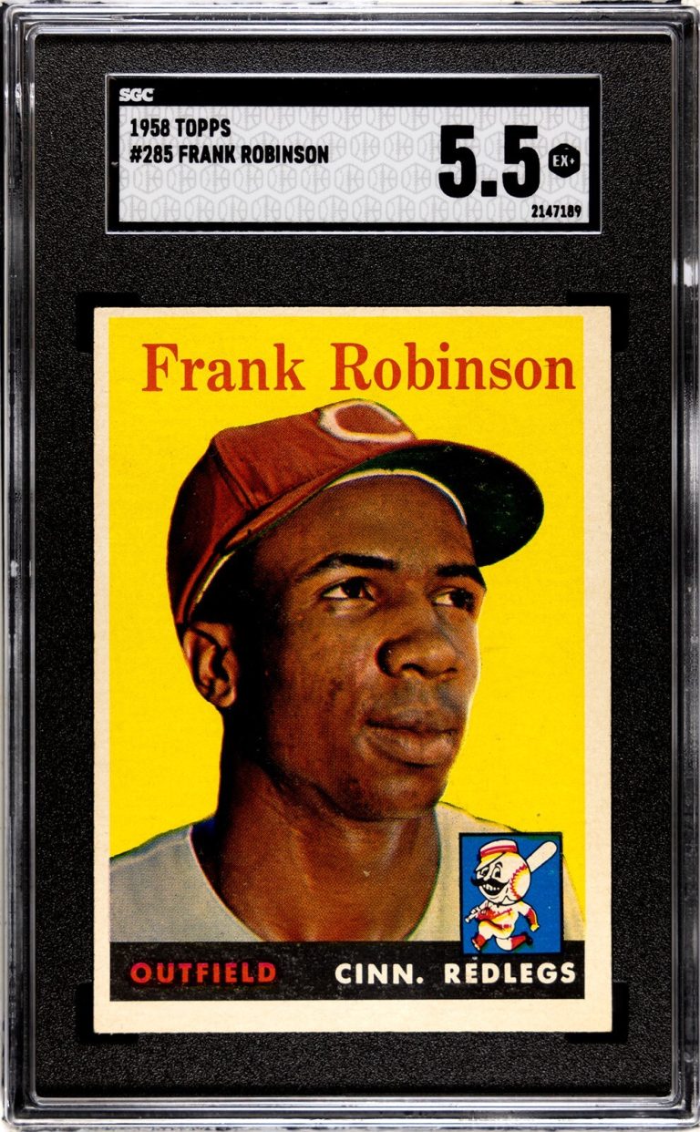 Frank Robinson 1958 Topps Baseball Card #285  Cinn Redlegs - SGC Graded 5.5 EX+