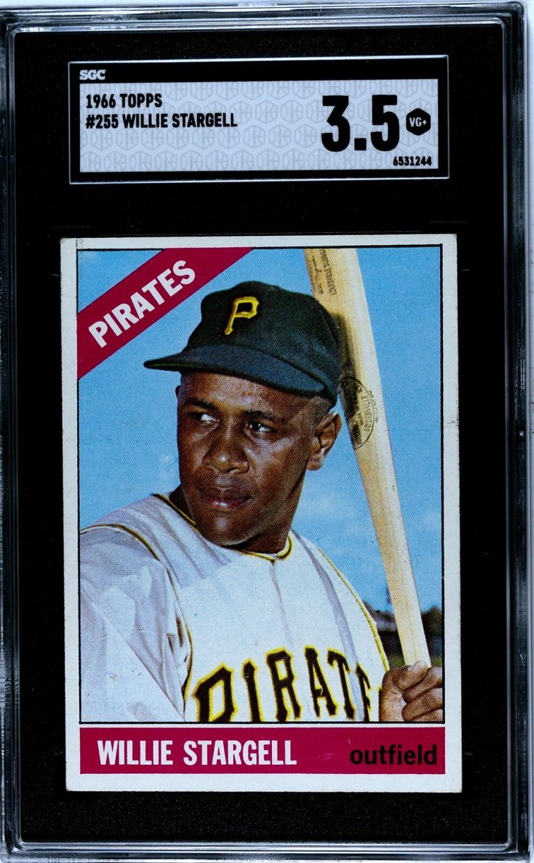 Willie Stargell 1966 Topps Baseball Card #255- SGC Graded 3.5 VG+