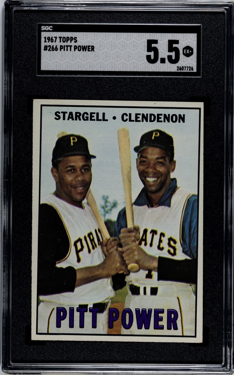 Willie Stargell/Donn Clendenon 1967 Topps Pitt Power Card- SGC Graded 5.5 EX+