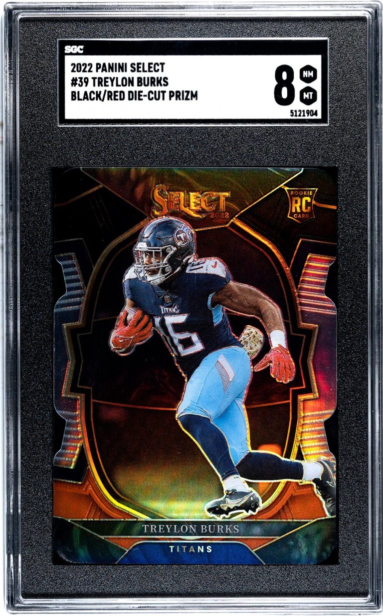 Treylon Burks 2022 Panini Select Die-Cut Rookie Card #39- SGC Graded 8 NM-MT