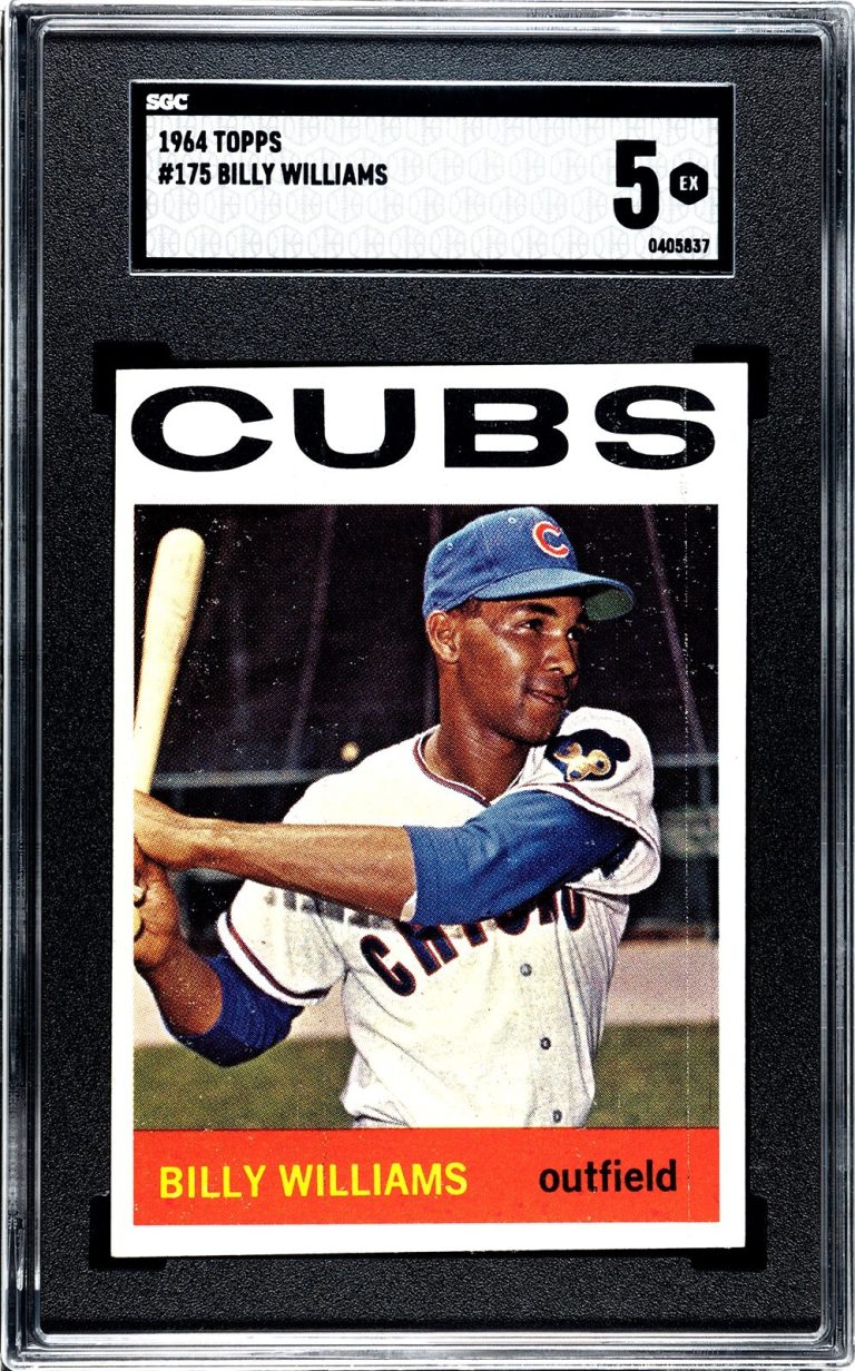 Billy Williams 1964 Topps Baseball Card #175 Chicago Cubs/HOF- SGC Graded 5 EX