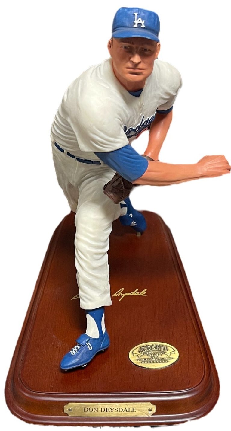 Don Drysdale L.A. Dodgers MLB 8.5” Figurine/Sculpture- Danbury Mint-COO-PRISTINE