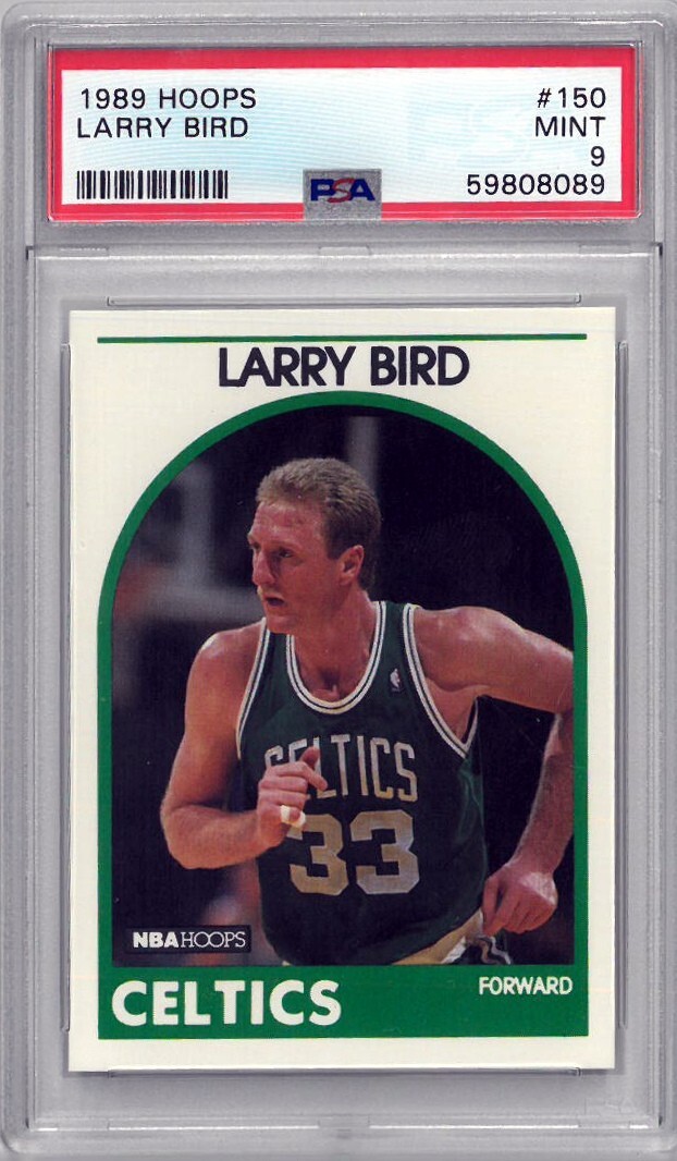Larry Bird 1989-90 NBA Hoops Card #150- PSA Graded 9 Mint - (Boston Celtics/HOF)