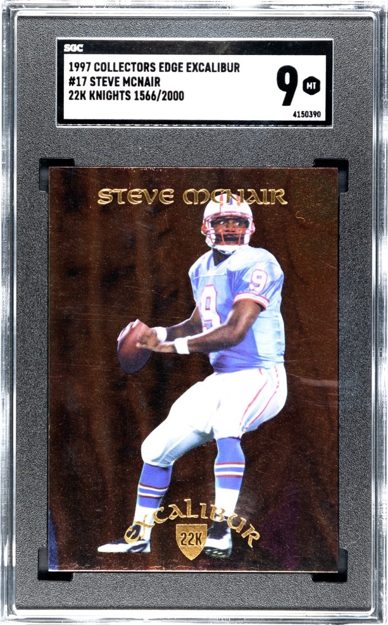 Steve McNair 1997 Collectors Edge Excalibur 22K Card  #17/2000 SGC Graded 9 Mint