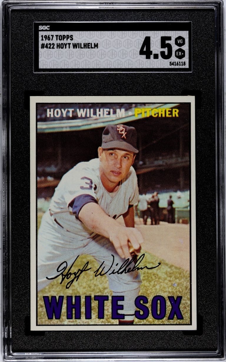 Hoyt Wilhelm 1967 Topps Card #422 Chicago White Sox- SGC Graded 4.5 VG-EX+