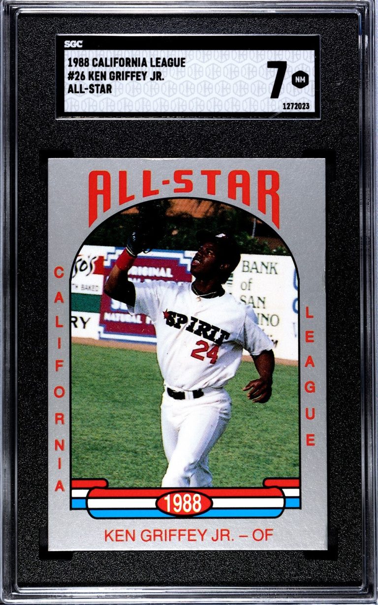 Ken Griffey, Jr. 1988 California League All-Star Pre-Rookie RC #26- SGC Graded 7