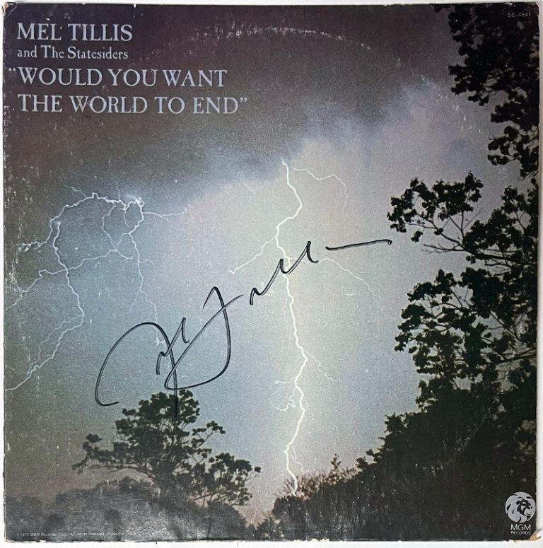 Mel Tillis signed 1972 Would You Want The World To End Album Cover/LP/Record-JSA