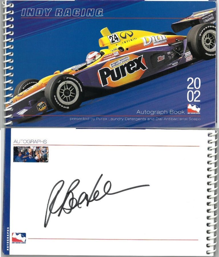 Raul Boesel Signed 2002 Indy Racing 7.75”x4.5” Autograph Book/Season Schedule