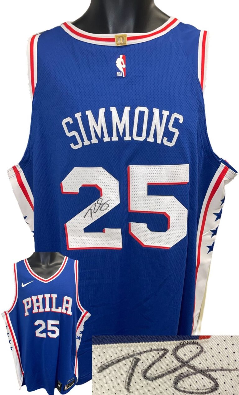 Ben Simmons signed Philadelphia 76ers Blue NBA Authentic Nike Jersey– Upper Deck