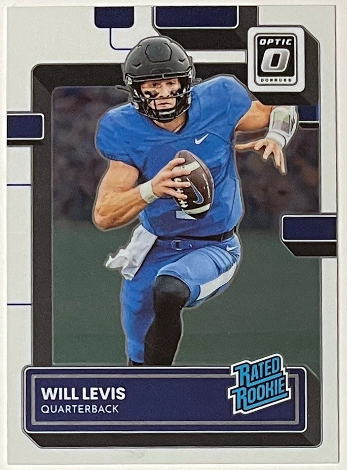 Will Levis 2023 Panini Chronicles Donruss Optic Draft Picks Rated Rookie Card