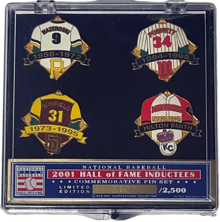 2001 National Baseball Hall Of Fame Inductees Limited Edition Pin Set- /2500-New