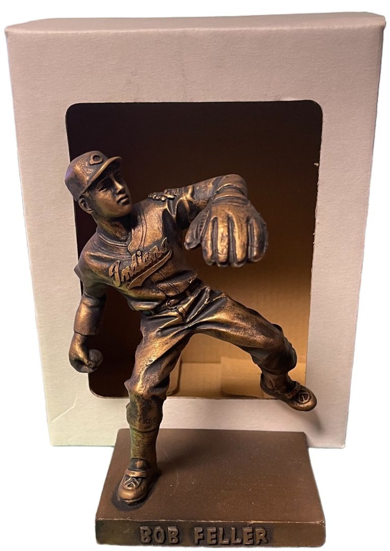 Bob Feller Cleveland Hartland5.5” Statue/Figurine- COA/NIB- PRISTINE/RARE
