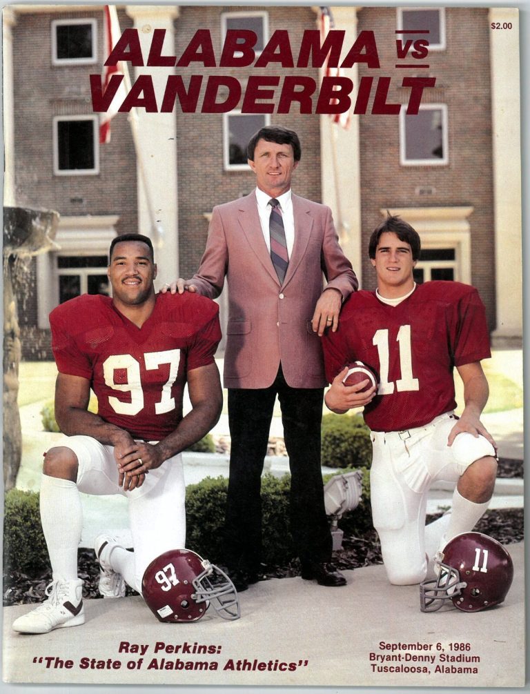 Alabama Crimson Tide vs Vanderbilt Commodores Football Game Program 9-6-1986