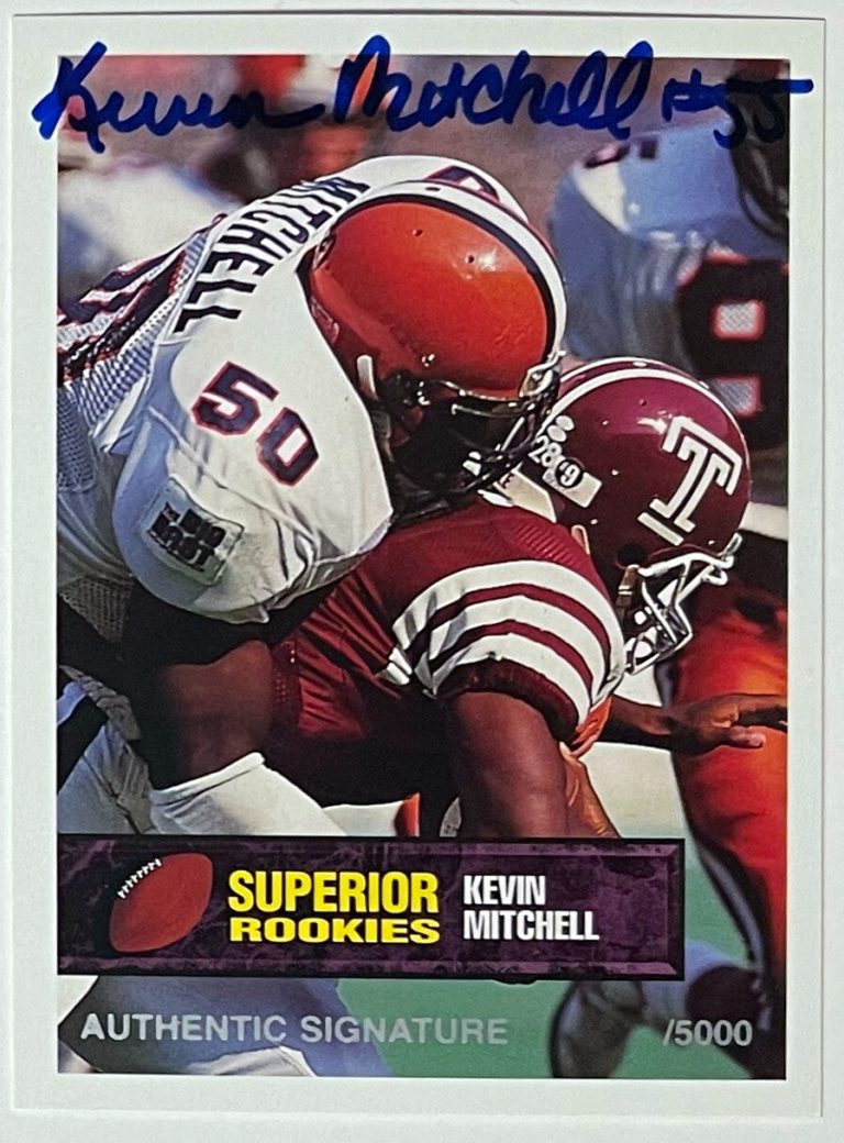 Kevin Mitchell signed 1994 Superior Rookies Certified On Card Auto #51- /5000