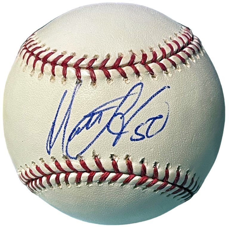 Matt Lawton signed Official Rawlings Major League Baseball #50- COA