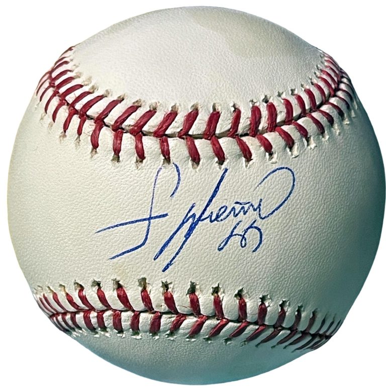 Francisco Liriano signed Official Rawlings Major League Baseball #47 tone spots