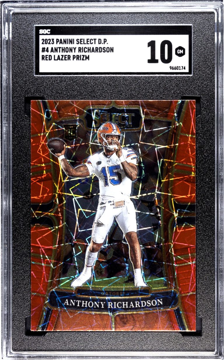Anthony Richardson 2023 Select DP Red Laser Prizm Rookie Card SGC Graded 10 GMT