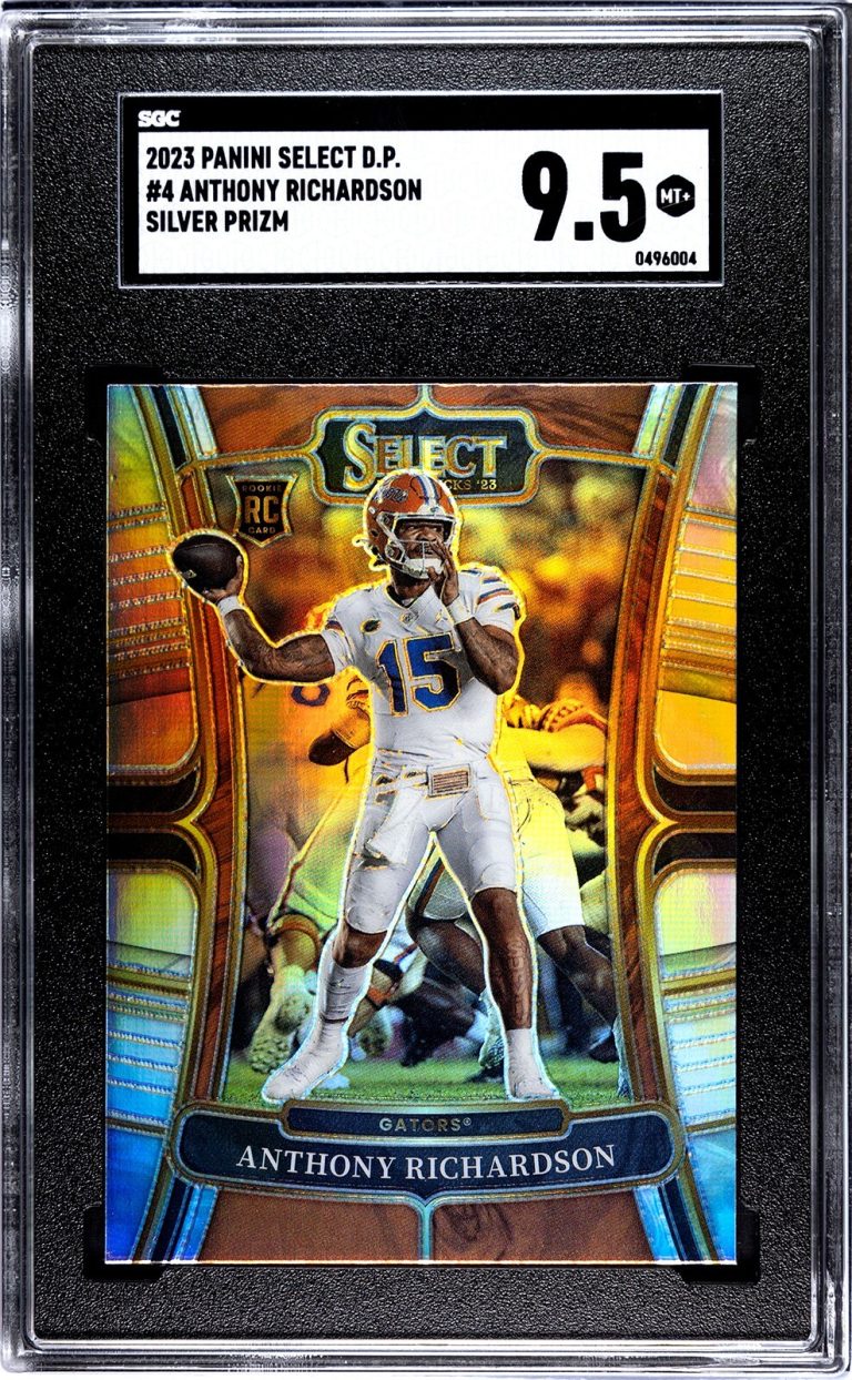 Anthony Richardson 2023 Panini Select DP Silver Prizm RC Card #4 -SGC Graded 9.5