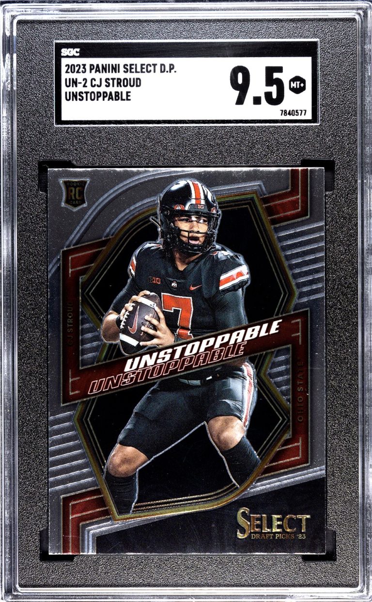 CJ/C.J. Stroud 2023 Panini Select DP Unstoppable RC -UN-2-  SGC Graded 9.5 MT+