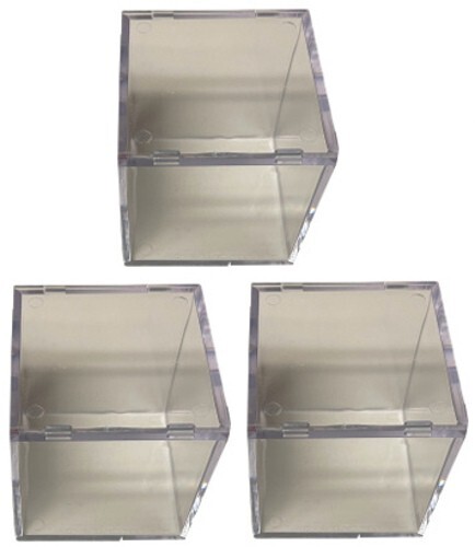 Baseball 1-Ball ACRYLIC Ball Qube Display Case Holder/Cube- 3 Pack - NEW