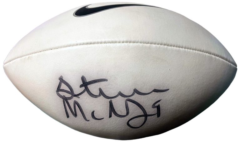 Steve McNair signed Nike Logo Full Size White Panel Football #9– Beckett Review
