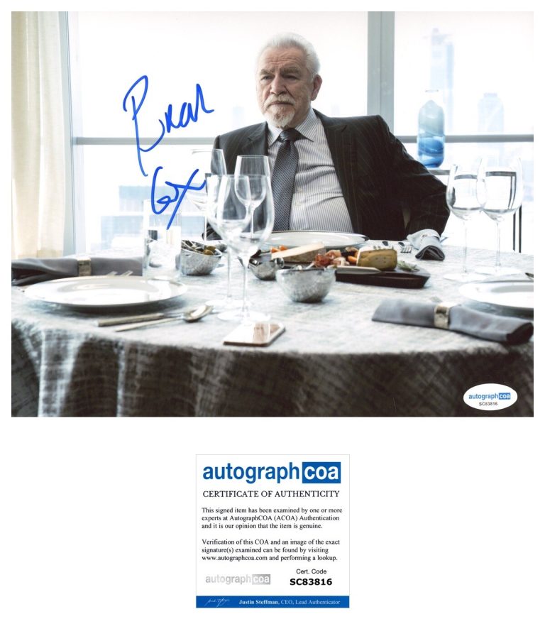 Brian Cox ‘Succession’ Signed 8x10 Photo ‘Logan Roy’ ACOA HBO Show