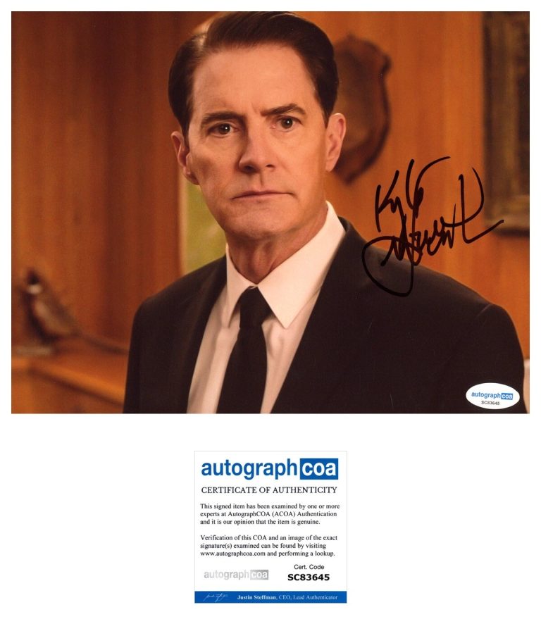 Kyle MacLachlan ‘Twin Peaks’ Signed 8x10 Photo ‘Dale Cooper’ ACOA