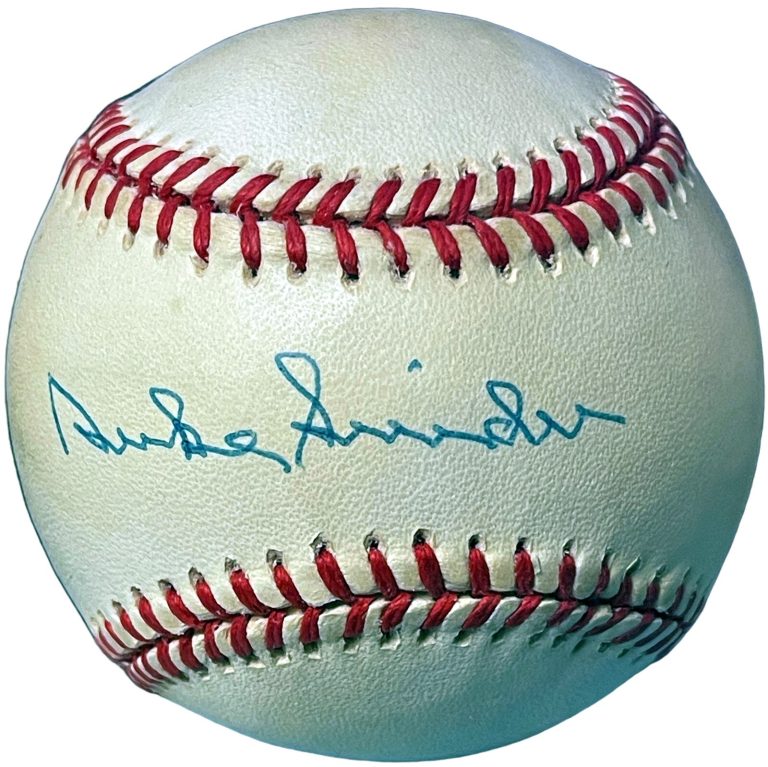 Duke Snider signed Official Rawlings RONL National League Baseball toning- COA