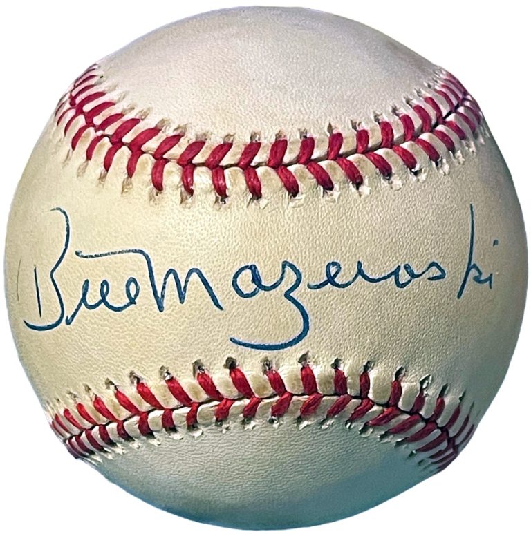 Bill Mazeroski signed Official Rawlings RONL National League Baseball minor tone