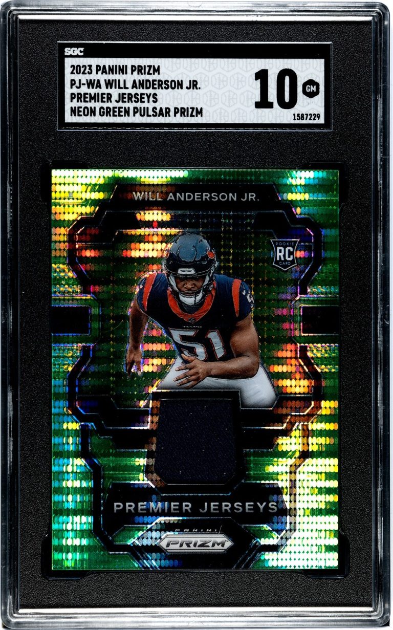 Will Anderson, Jr. 2023 Panini Pulsar Prizm Premier Jerseys Card- SGC Graded 10
