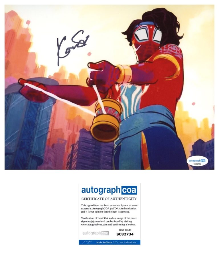 Karan Soni ‘Spider-Man Across The Spiderverse’ Signed 8x10 Photo ‘Pavitr’ ACOA