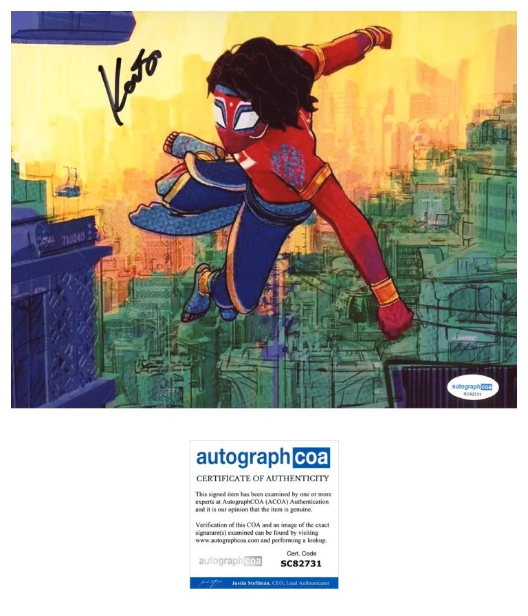 Karan Soni ‘Spider-Man Across The Spiderverse’ Signed 8x10 Photo ‘Pavitr’ ACOA