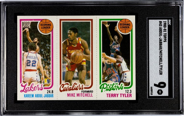 Kareem Abdul-Jabbar 1980-81 Topps Card #43- SGC Graded 9 Mint (Lakers/HOF)
