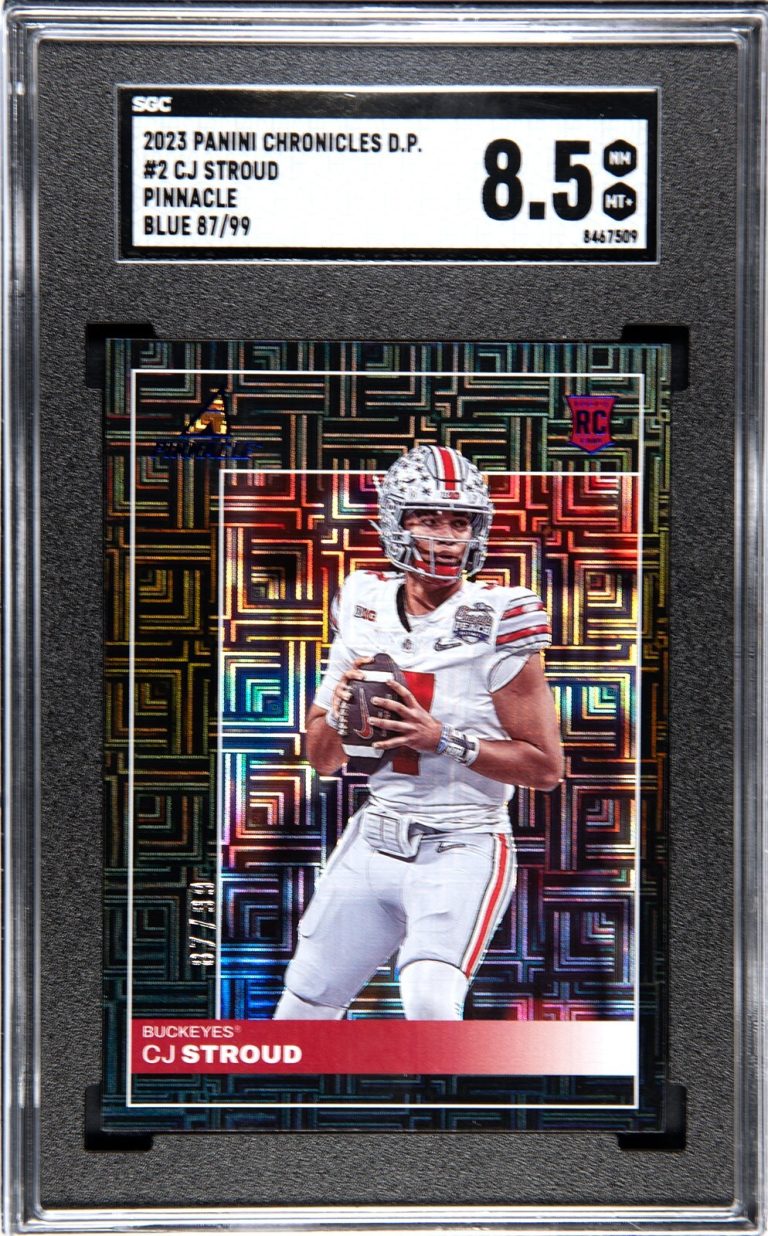 CJ/C.J. Stroud 2023 Panini Chronicles DP Rookie Card /99- SGC Graded 8.5 NM-MT+