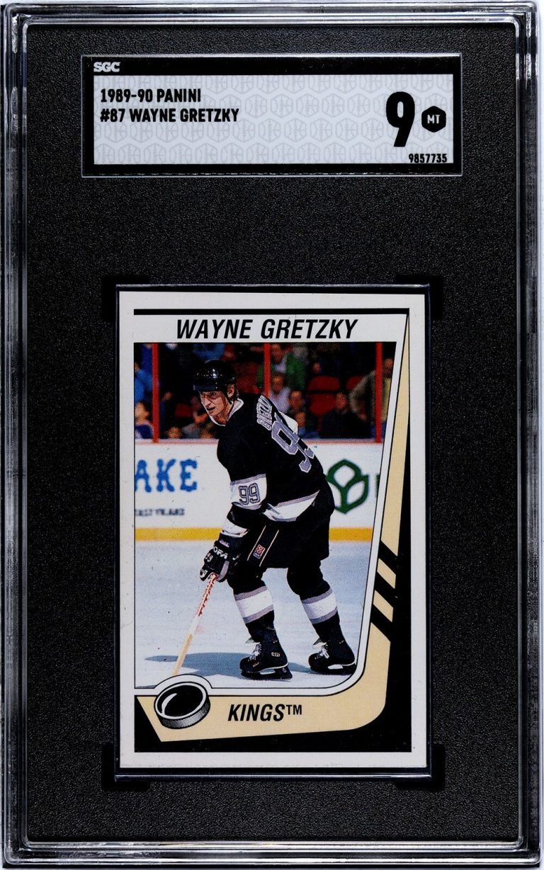 Wayne Gretzky 1989-90 Panini NHL Hockey Sticker/Card #87- SGC Graded 9 MT