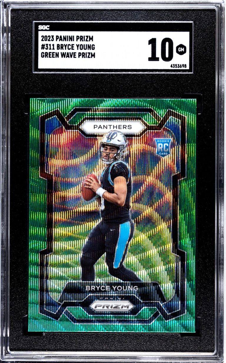 Bryce Young 2023 Panini Green Wave Prizm Rookie Card #311-SGC Graded 10 Gem Mint