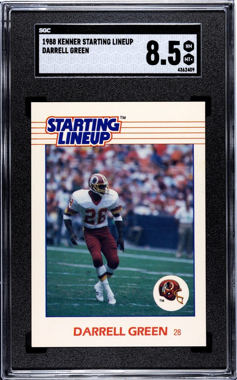 Darrell Green 1988 Kenner Starting Lineup Card Washington- SGC Graded 8.5 NM-MT+