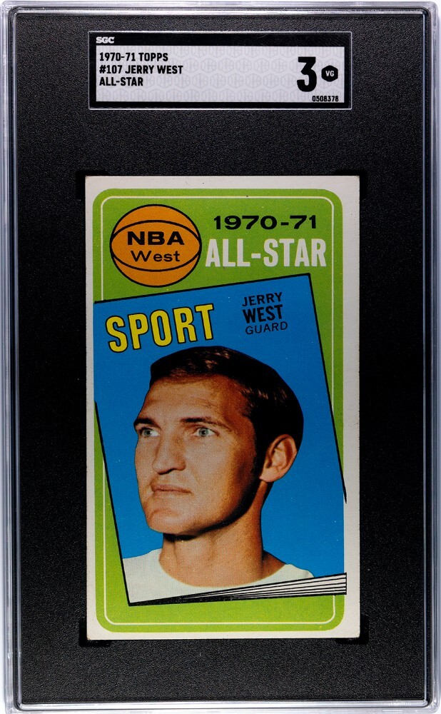 Jerry West 1970-71 Topps All-Star Card #107- SGC Graded 3 VG (Lakers/HOF)