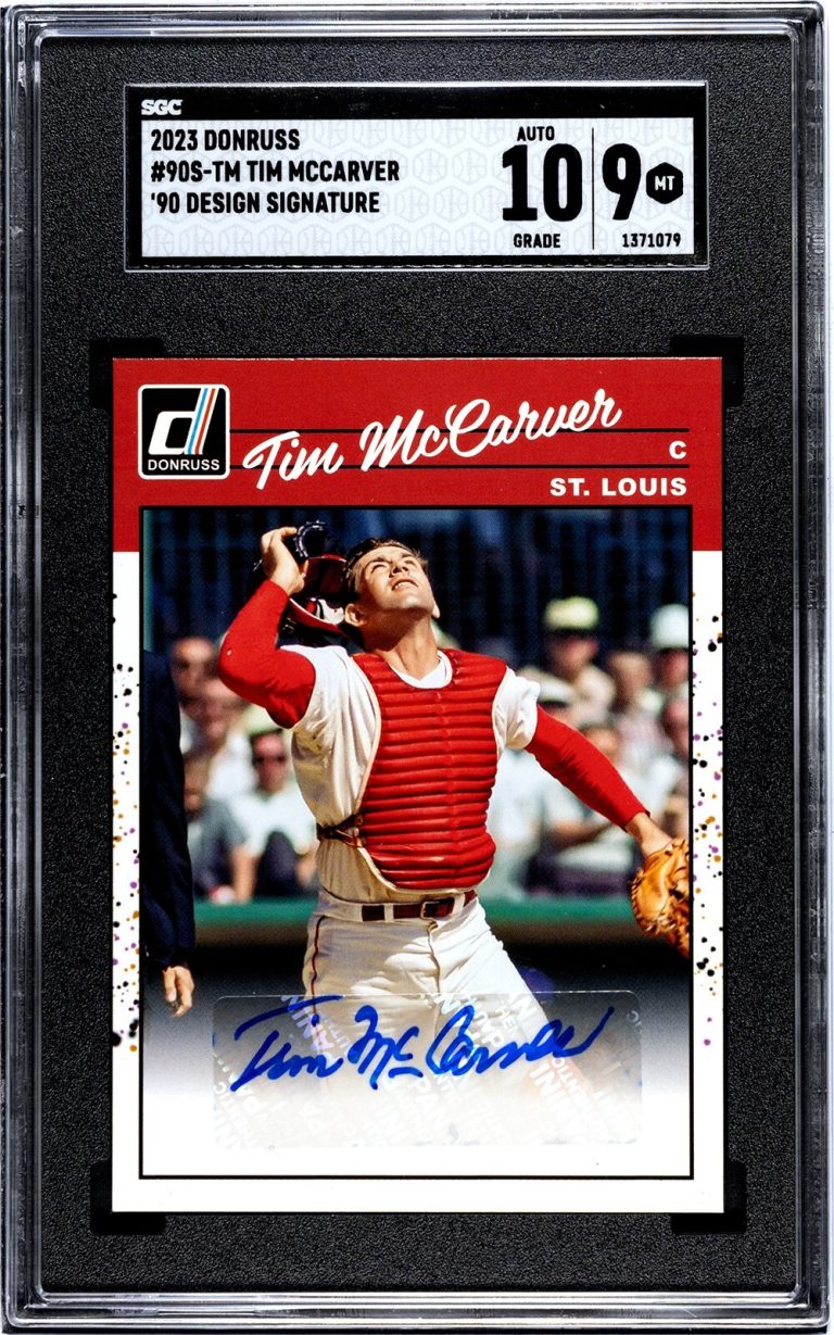 Tim McCarver signed 2023 Donruss '90 Design  #90S-TM - SGC Graded 9 Mint/10 Auto