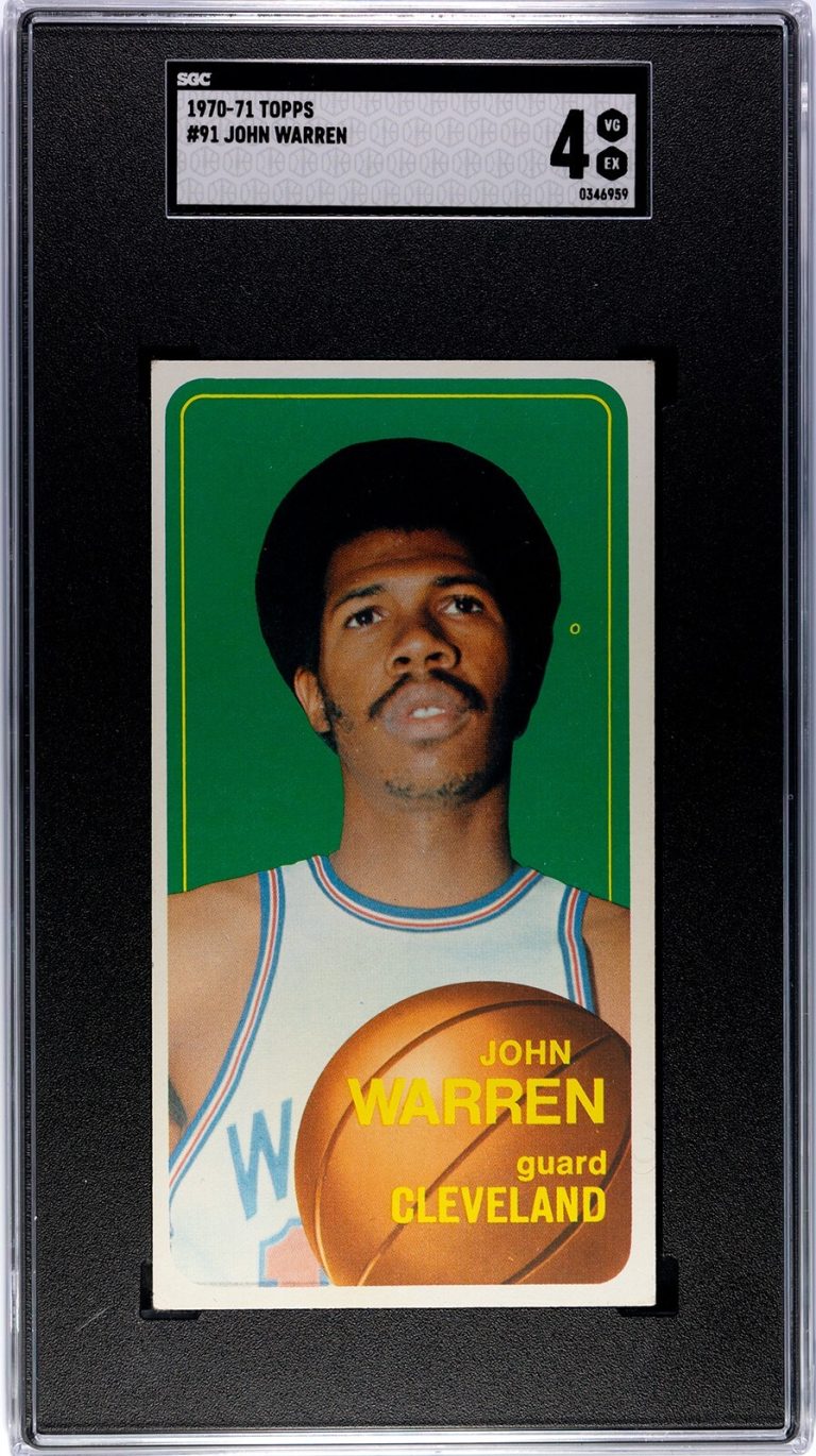 John Warren 1970-71 Topps Card #91- SGC Graded 4 VG-EX (Cleveland Cavaliers)