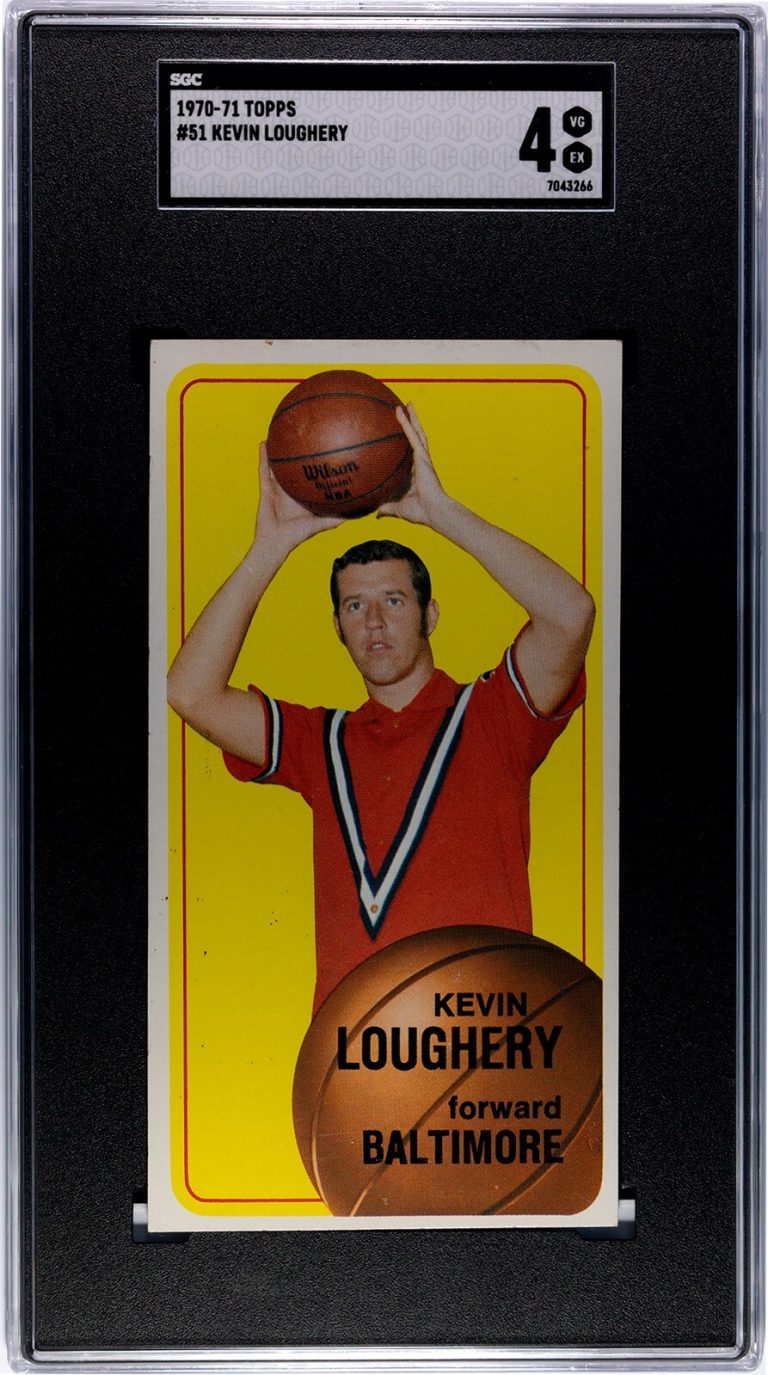 Kevin Loughery 1970-71 Topps Card #51- SGC Graded 4 VG-EX (Baltimore Bullets)